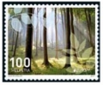 CHF 1.00 Timbre Europa 2011 – Forêts